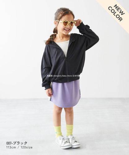 Japanese children's clothing dev!rock UV protection thin loose fungus sleeve hooded jacket 100-160cm girls spring and summer OUTERWEAR