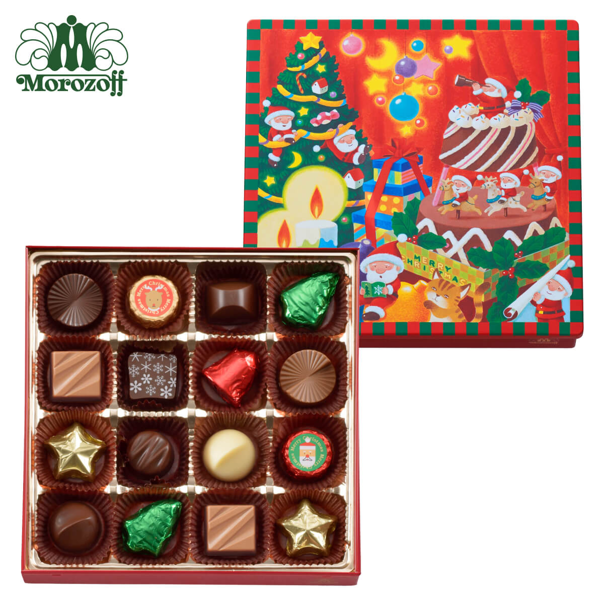 日本直送 Morozoff 聖誕朱古力禮盒 16個 聖誕快樂特輯 新年行運發財特輯 Christmas Happy New Year 馬年 限定手信