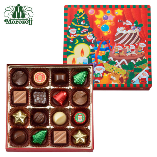 日本直送 Morozoff 聖誕朱古力禮盒 16個 聖誕快樂特輯 新年行運發財特輯 Christmas Happy New Year 馬年 限定手信