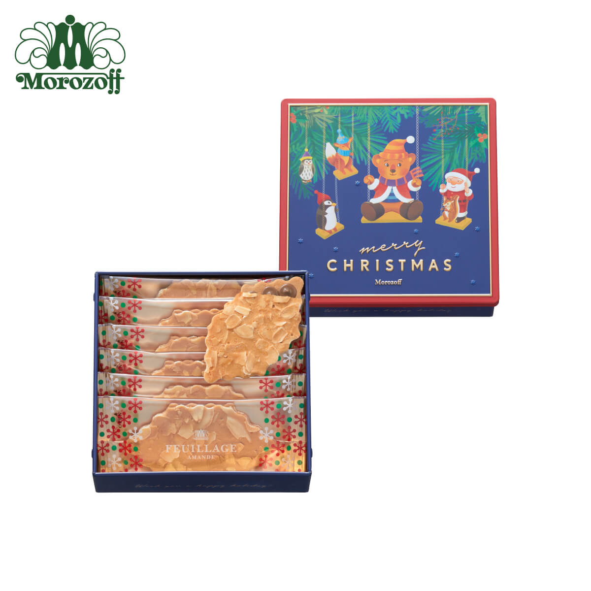 日本直送 Morozoff 聖誕FEUILLAGE葉片薄脆禮盒 6個入 聖誕快樂特輯 新年行運發財特輯 Christmas Happy New Year 馬年 限定手信