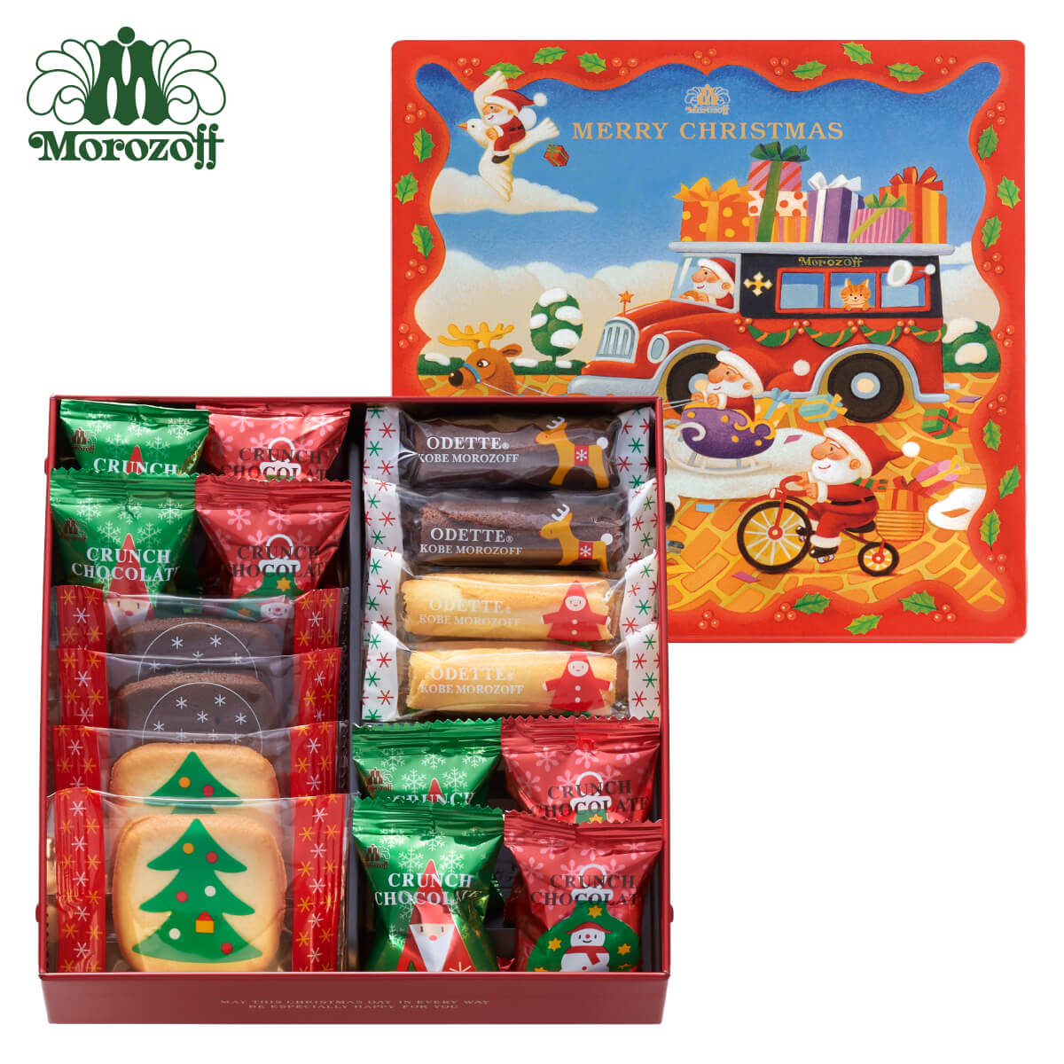 日本直送 Morozoff 聖誕朱古力曲奇禮盒 19個 聖誕快樂特輯 新年行運發財特輯 Christmas Happy New Year 馬年 限定手信