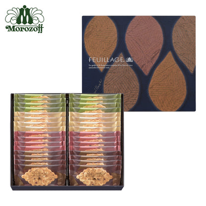 日本直送 Morozoff FEUILLAGE葉片薄脆盒 12/16/20/32片 聖誕快樂特輯 新年行運發財特輯 Christmas Happy New Year 馬年 限定手信