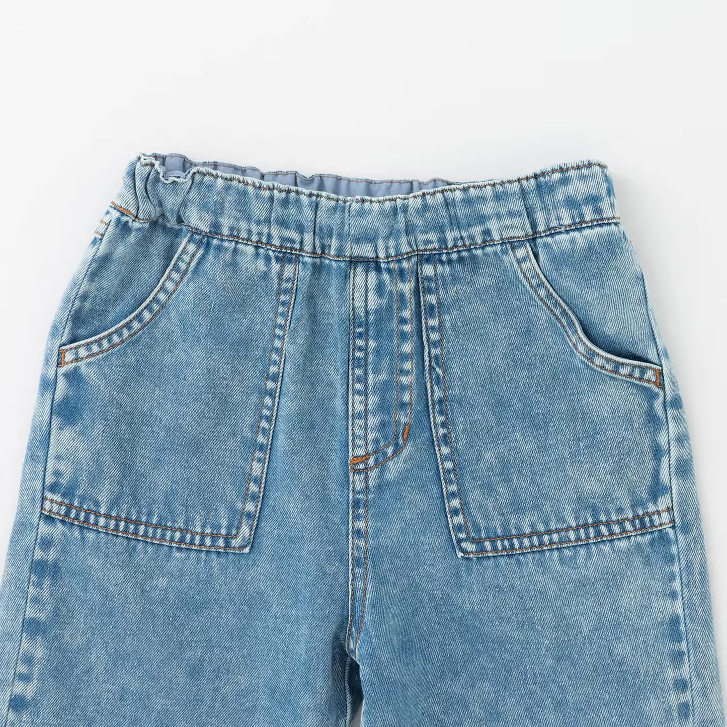 日本童裝 pe#main 柔軟牛仔長褲 80-130cm 男童款 夏季 PANTS