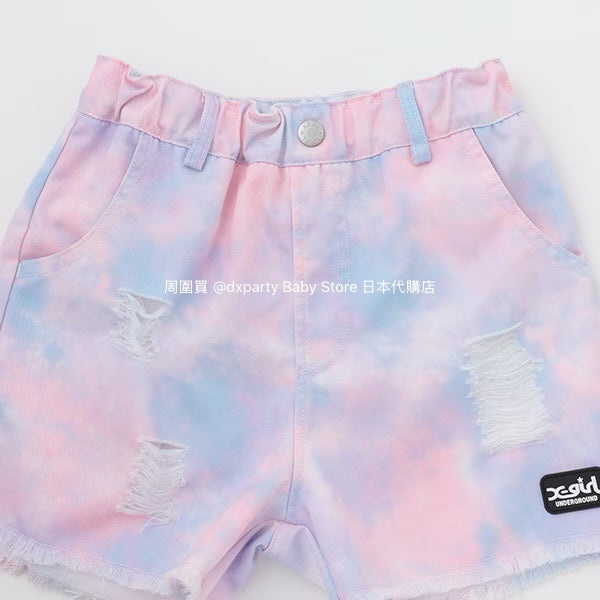 Japanese children's clothing X-girl Stages tassel shorts 90-140cm girls summer PANTS 