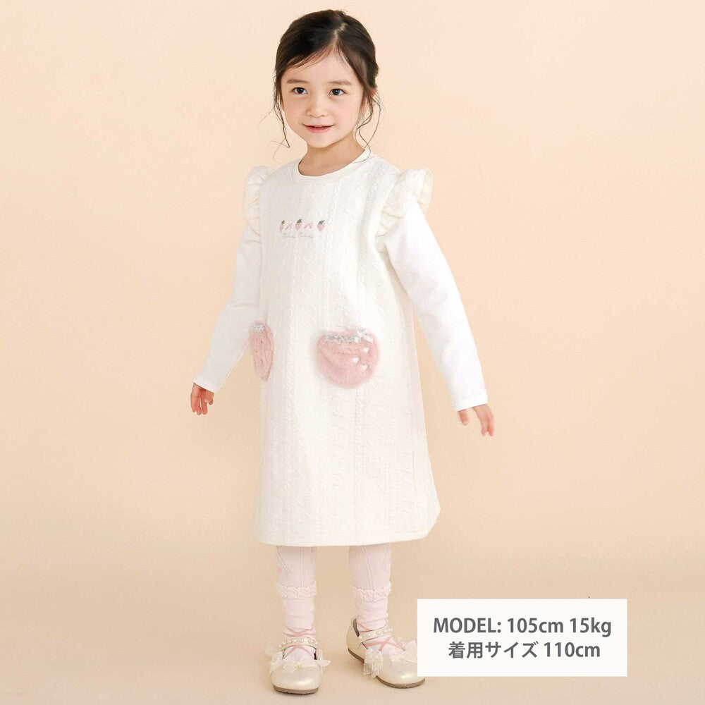 日本童裝  SLAP SLIP 毛絨絎縫連身裙 80-130cm 女童款 秋季 DRESSES