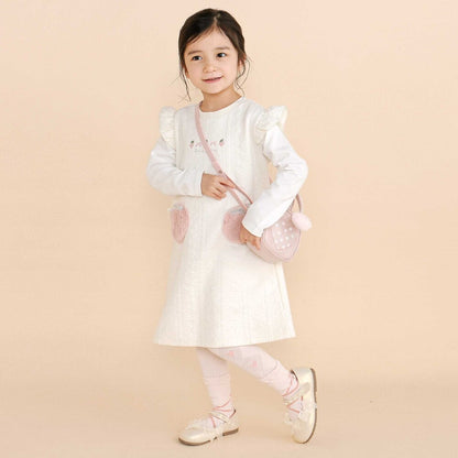 日本童裝  SLAP SLIP 毛絨絎縫連身裙 80-130cm 女童款 秋季 DRESSES