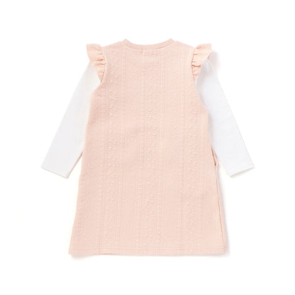 日本童裝  SLAP SLIP 毛絨絎縫連身裙 80-130cm 女童款 秋季 DRESSES