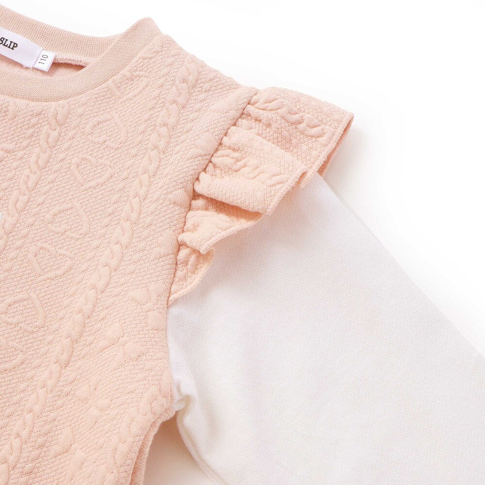 日本童裝  SLAP SLIP 毛絨絎縫連身裙 80-130cm 女童款 秋季 DRESSES