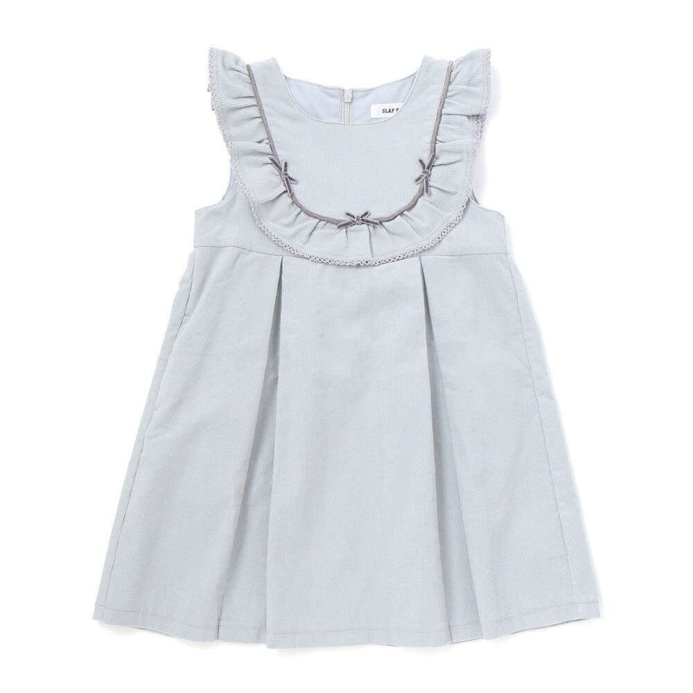 日本童裝  SLAP SLIP 荷葉邊燈芯絨背心裙 80-130cm 女童款 秋季 DRESSES