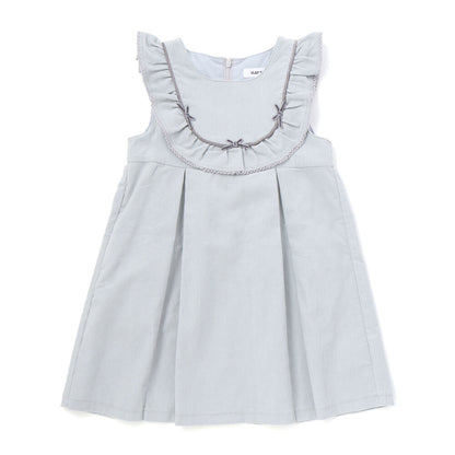 日本童裝  SLAP SLIP 荷葉邊燈芯絨背心裙 80-130cm 女童款 秋季 DRESSES