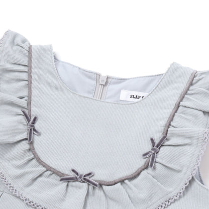 日本童裝  SLAP SLIP 荷葉邊燈芯絨背心裙 80-130cm 女童款 秋季 DRESSES
