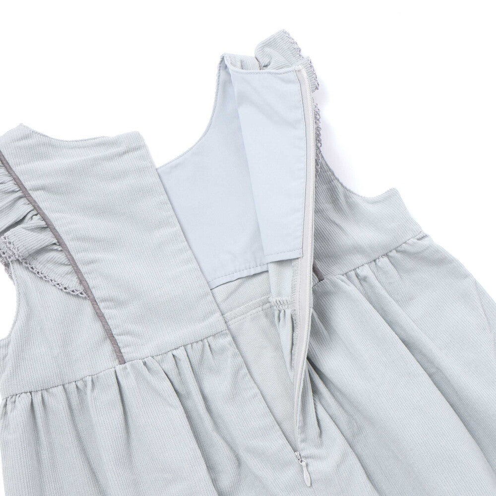 日本童裝  SLAP SLIP 荷葉邊燈芯絨背心裙 80-130cm 女童款 秋季 DRESSES