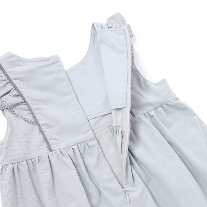 日本童裝  SLAP SLIP 荷葉邊燈芯絨背心裙 80-130cm 女童款 秋季 DRESSES