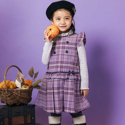 日本童裝  SLAP SLIP 荷葉邊高領長袖上衣 80-130cm 女童款 冬季 TOPS