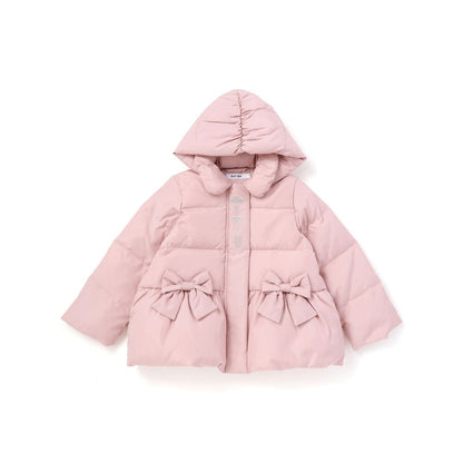 日本童裝  SLAP SLIP 荷葉邊緞帶羽絨外套 90-130cm 女童款 冬季 (適合寒冷天氣、溫度低天氣及落雪）OUTERWEAR