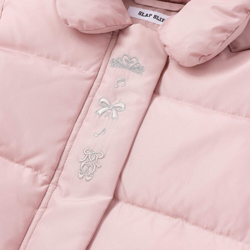 日本童裝  SLAP SLIP 荷葉邊緞帶羽絨外套 90-130cm 女童款 冬季 (適合寒冷天氣、溫度低天氣及落雪）OUTERWEAR