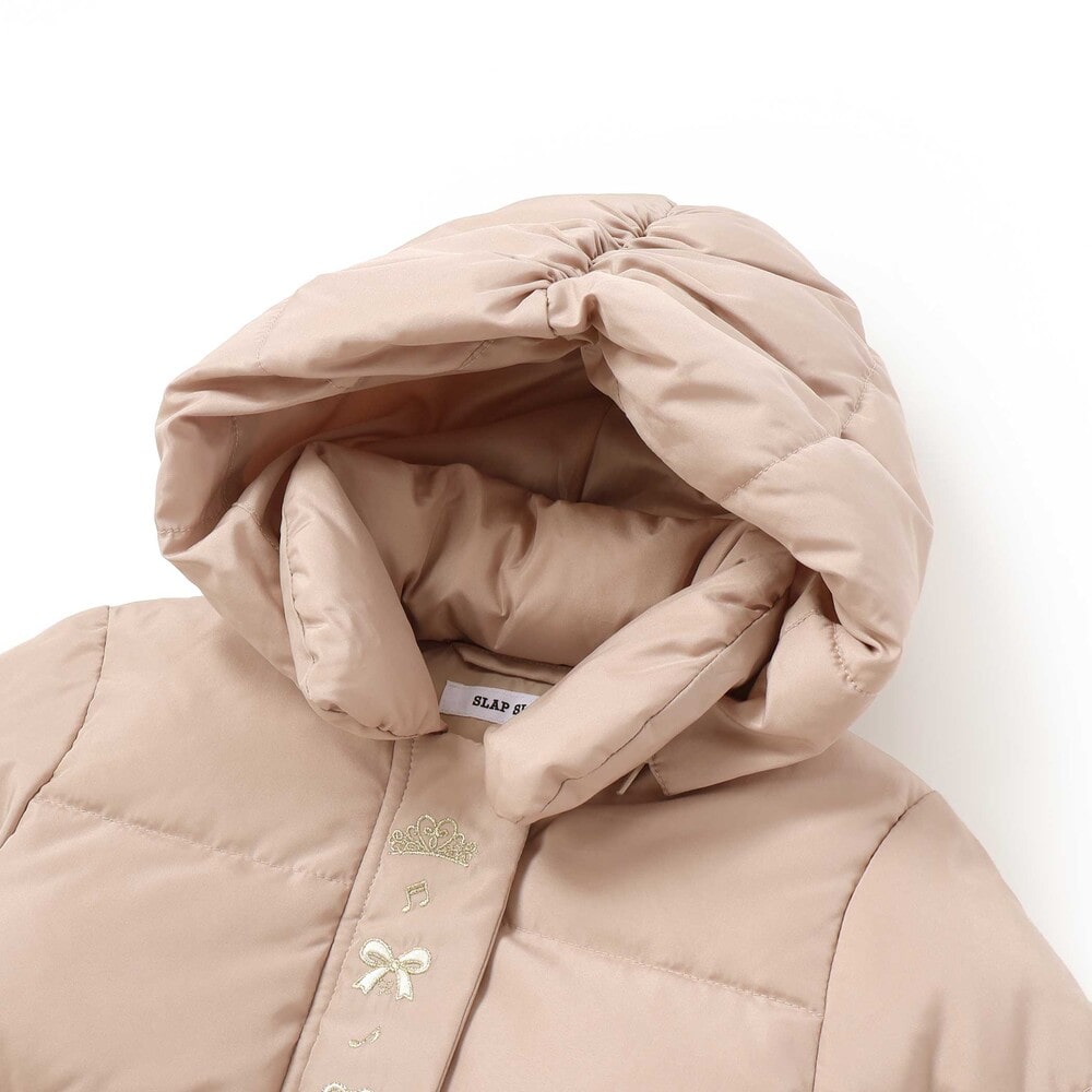 日本童裝  SLAP SLIP 荷葉邊緞帶羽絨外套 90-130cm 女童款 冬季 (適合寒冷天氣、溫度低天氣及落雪）OUTERWEAR