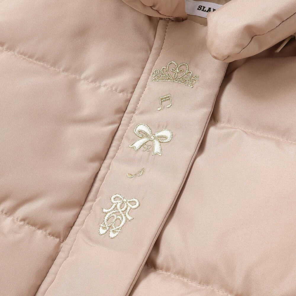 日本童裝  SLAP SLIP 荷葉邊緞帶羽絨外套 90-130cm 女童款 冬季 (適合寒冷天氣、溫度低天氣及落雪）OUTERWEAR