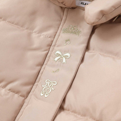 日本童裝  SLAP SLIP 荷葉邊緞帶羽絨外套 90-130cm 女童款 冬季 (適合寒冷天氣、溫度低天氣及落雪）OUTERWEAR
