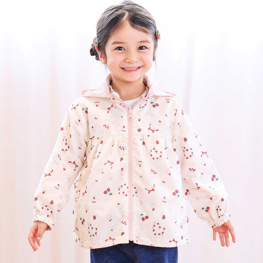 日本童裝  SLAP SLIP 2Way 雙面兩著 肩部荷葉邊外套 80-130cm 女童款 秋季 OUTERWEAR