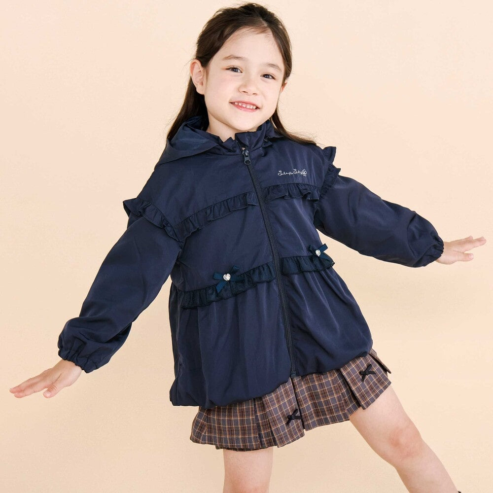 日本童裝  SLAP SLIP 荷葉邊緞帶外套 80-130cm 女童款 秋季 OUTERWEAR