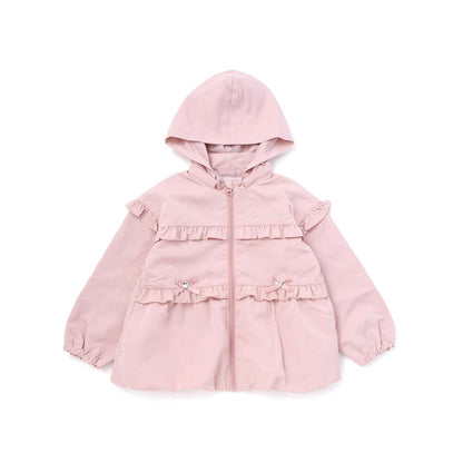 日本童裝  SLAP SLIP 荷葉邊緞帶外套 80-130cm 女童款 秋季 OUTERWEAR
