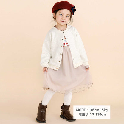 日本童裝  SLAP SLIP 絎縫金銀絲心型扣外套 80-130cm 女童款 秋季 OUTERWEAR