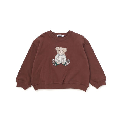 日本童裝  SLAP SLIP 熊熊刺繡圖案衛衣 80-130cm 男童款/女童款 秋季 TOPS 聖誕紅/新年紅