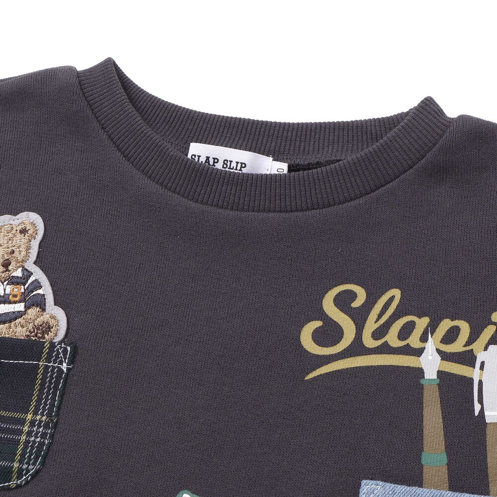 日本童裝  SLAP SLIP 可愛口袋衛衣 80-130cm 男童款 冬季 TOPS  