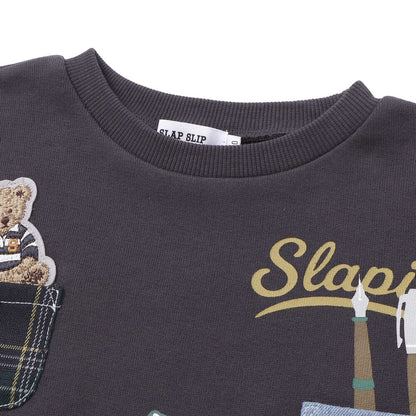 日本童裝  SLAP SLIP 可愛口袋衛衣 80-130cm 男童款 冬季 TOPS  