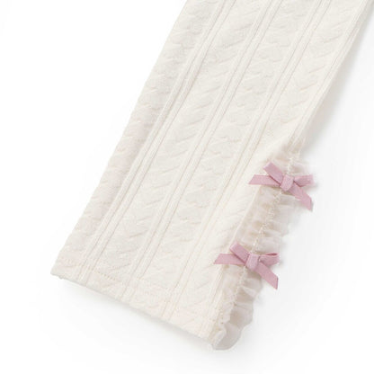 日本童裝  SLAP SLIP 蕾絲花邊緊身褲 80-130cm 女童款 秋季 PANTS