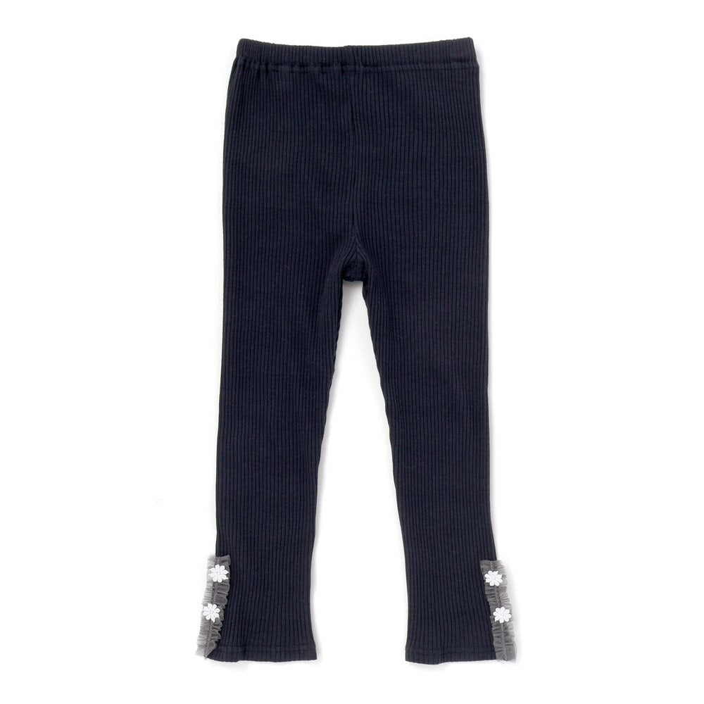 日本童裝  SLAP SLIP 蕾絲花邊緊身褲 80-130cm 女童款 秋季 PANTS