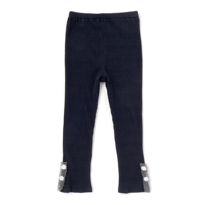 日本童裝  SLAP SLIP 蕾絲花邊緊身褲 80-130cm 女童款 秋季 PANTS
