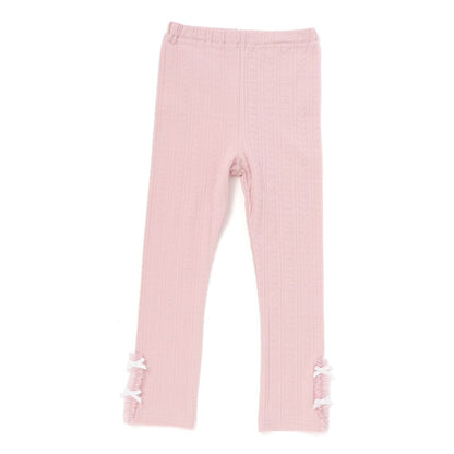 日本童裝  SLAP SLIP 蕾絲花邊緊身褲 80-130cm 女童款 秋季 PANTS