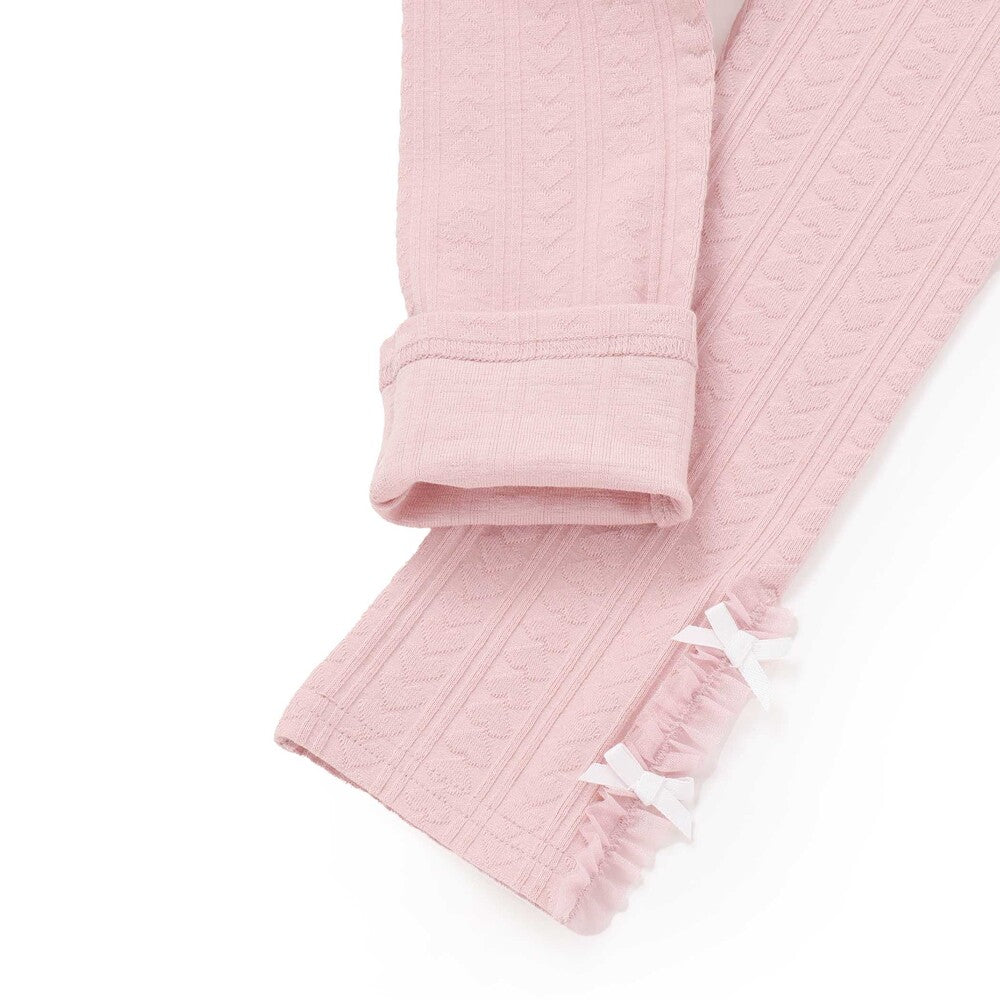 日本童裝  SLAP SLIP 蕾絲花邊緊身褲 80-130cm 女童款 秋季 PANTS