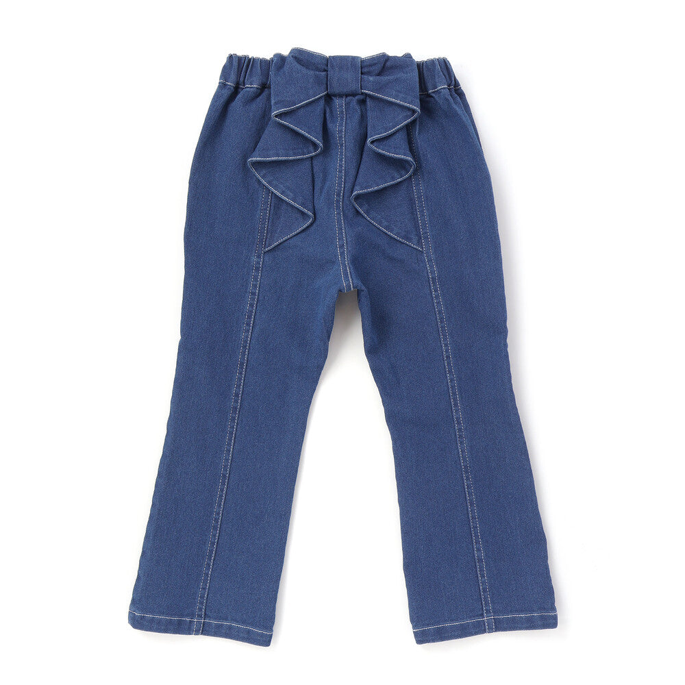 日本童裝  SLAP SLIP 蝴蝶結牛仔長褲 80-130cm 女童款 秋季 PANTS