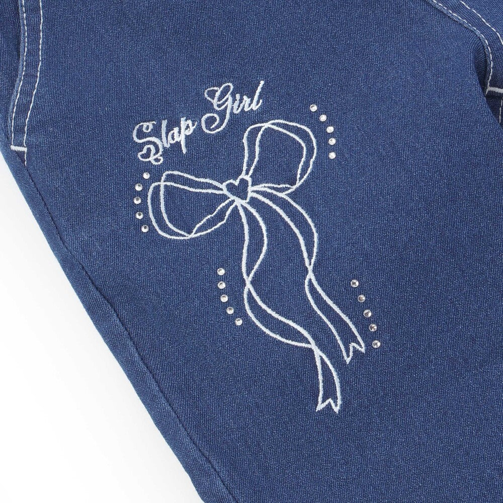 日本童裝  SLAP SLIP 蝴蝶結牛仔長褲 80-130cm 女童款 秋季 PANTS