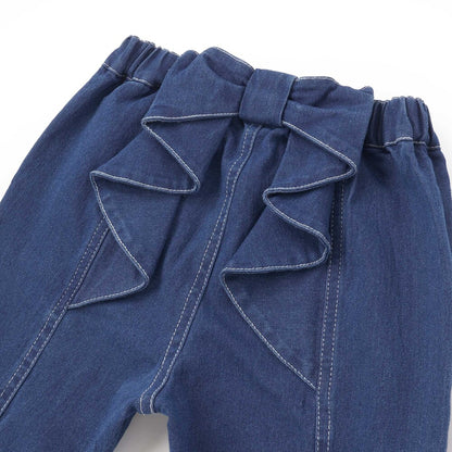 日本童裝  SLAP SLIP 蝴蝶結牛仔長褲 80-130cm 女童款 秋季 PANTS