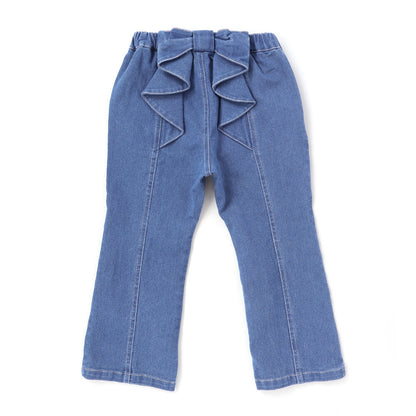 日本童裝  SLAP SLIP 蝴蝶結牛仔長褲 80-130cm 女童款 秋季 PANTS