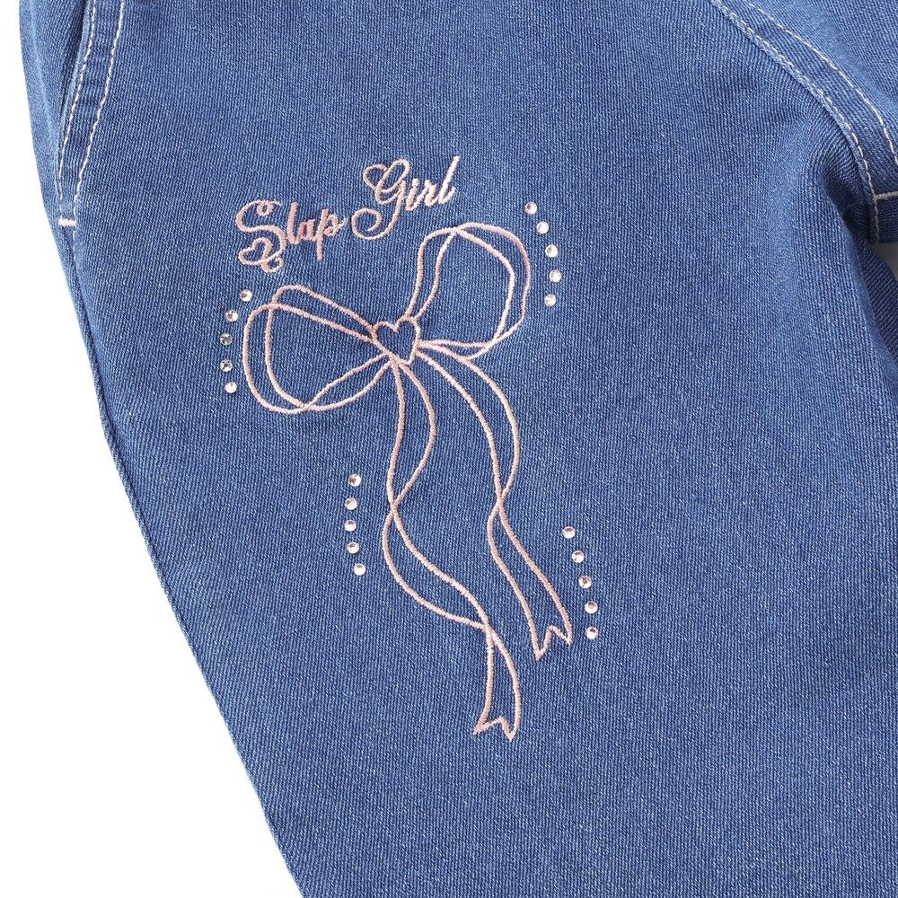 日本童裝  SLAP SLIP 蝴蝶結牛仔長褲 80-130cm 女童款 秋季 PANTS
