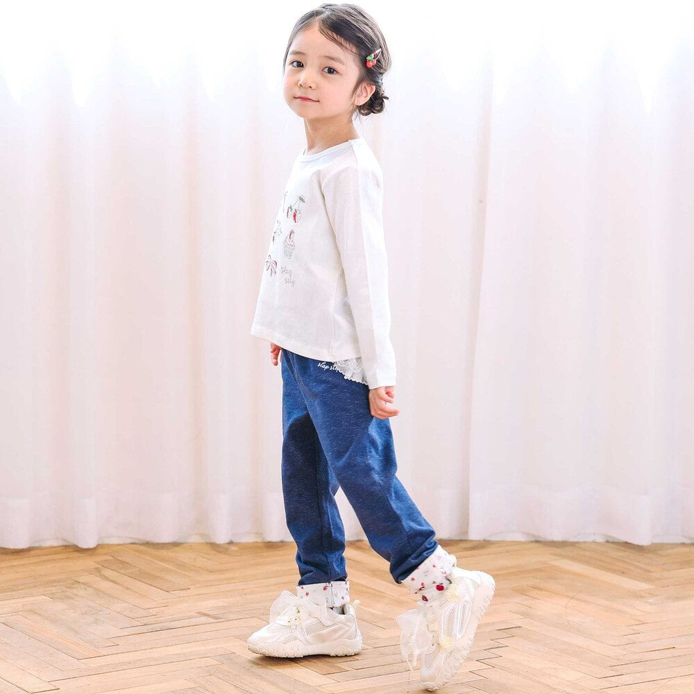 日本童裝  SLAP SLIP 動物刺繡長褲 80-120cm 女童款 秋季 PANTS