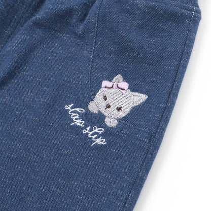 日本童裝  SLAP SLIP 動物刺繡長褲 80-120cm 女童款 秋季 PANTS