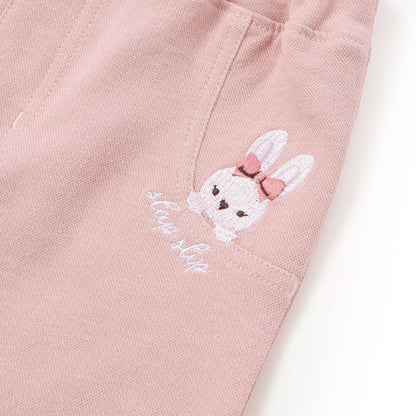 日本童裝  SLAP SLIP 動物刺繡長褲 80-120cm 女童款 秋季 PANTS