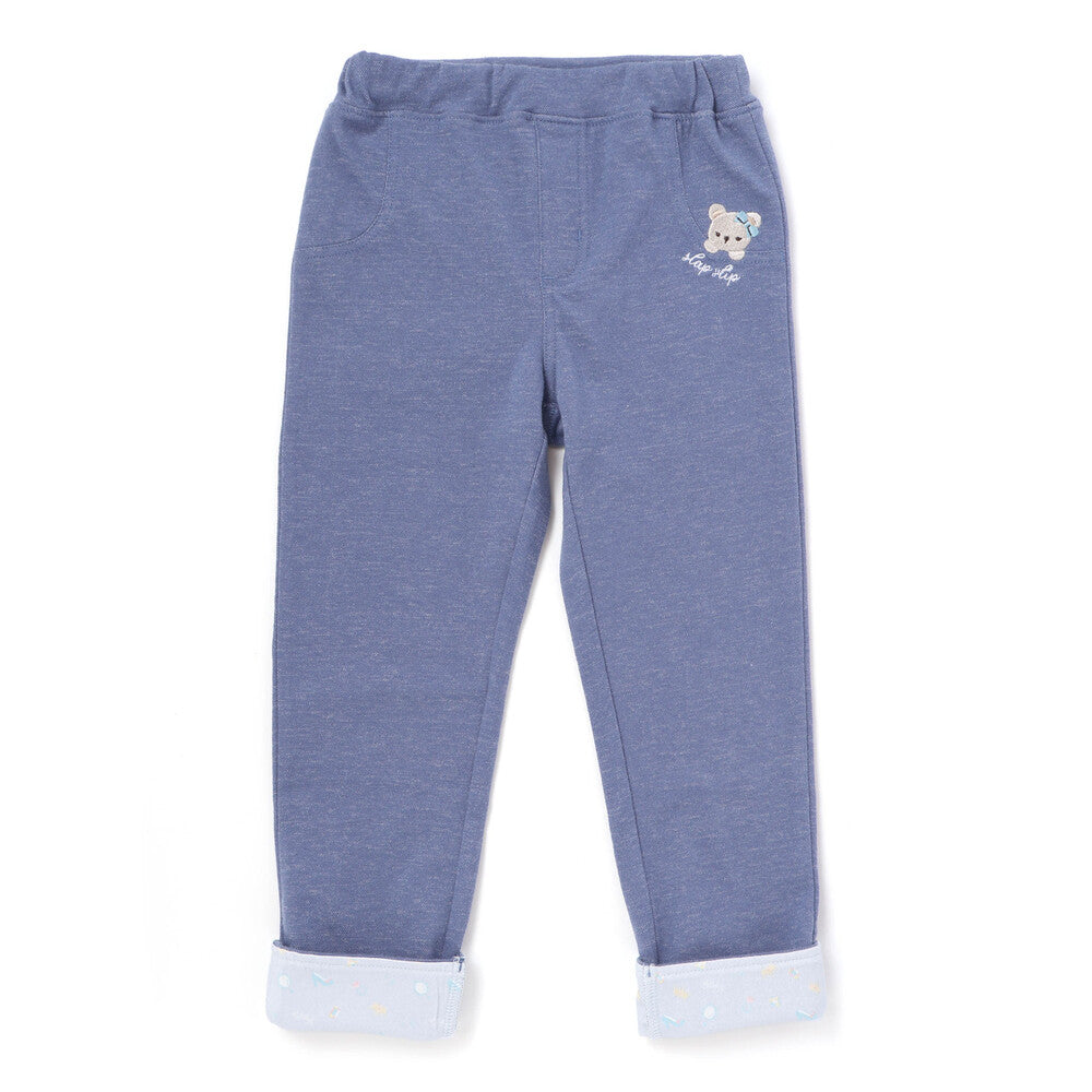日本童裝  SLAP SLIP 動物刺繡長褲 80-120cm 女童款 秋季 PANTS