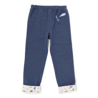 日本童裝  SLAP SLIP 捲邊褲腳圖案長褲 80-120cm 男童款 秋季 PANTS