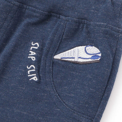 日本童裝  SLAP SLIP 捲邊褲腳圖案長褲 80-120cm 男童款 秋季 PANTS