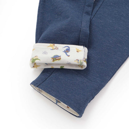 日本童裝  SLAP SLIP 捲邊褲腳圖案長褲 80-120cm 男童款 秋季 PANTS