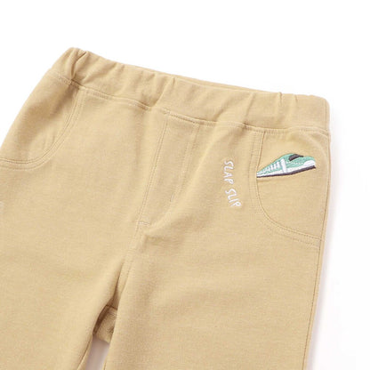 日本童裝  SLAP SLIP 捲邊褲腳圖案長褲 80-120cm 男童款 秋季 PANTS