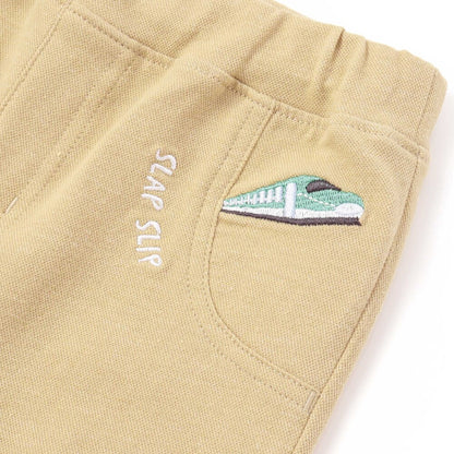 日本童裝  SLAP SLIP 捲邊褲腳圖案長褲 80-120cm 男童款 秋季 PANTS