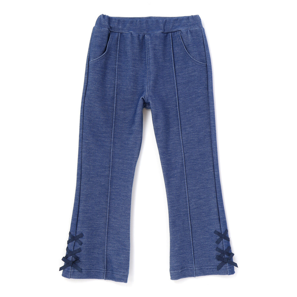 日本童裝  SLAP SLIP 緞帶心型貼片長褲 80-130cm 女童款 秋季  PANTS